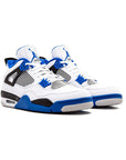 Nike Air Jordan 4 Retro Motorsport Bianco Nero Blu Uomo