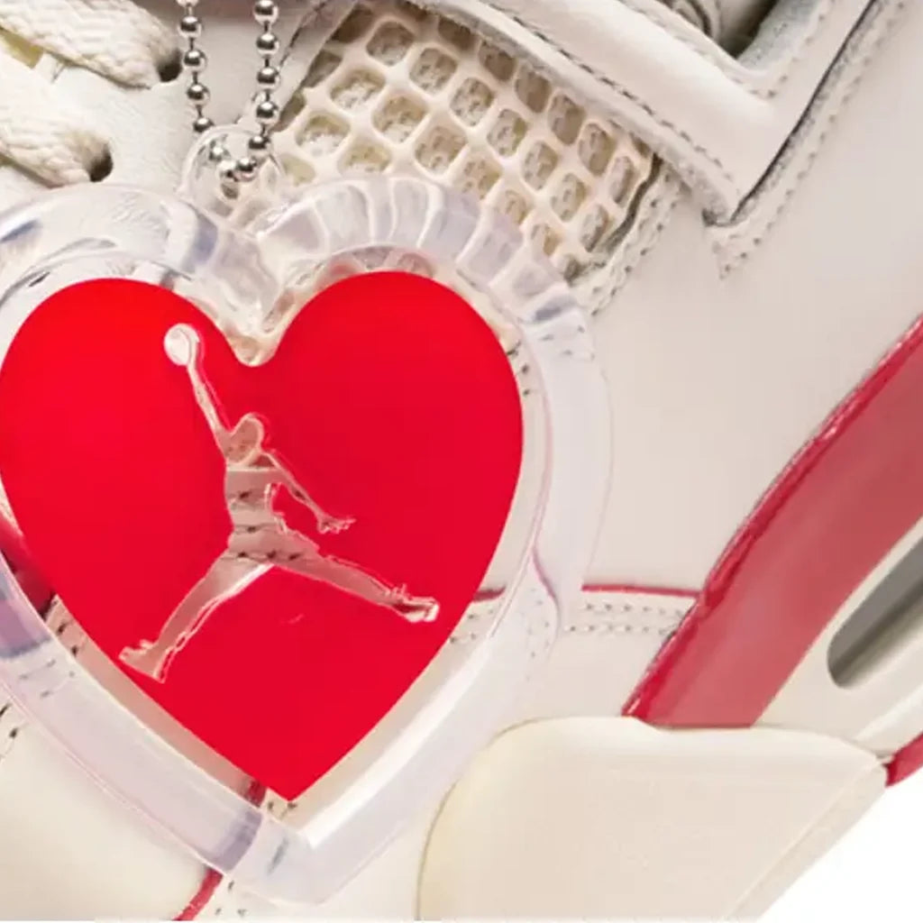 Nike Air Jordan 4 Valentine's Day Sierra Red Bianco Rosso Donna - 4