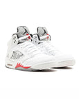 Nike Air Jordan 5 Retro Supreme Bianco Rosso Argento Uomo