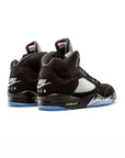 Nike Air Jordan 5 Retro Pelle Nera Argento Uomo
