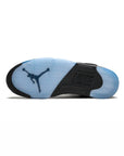 Nike Air Jordan 5 Retro Pelle Nera Argento Uomo
