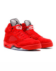 Nike Air Jordan 5 Retro Rosso Suede Fuoco Uomo