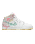 Nike Air Jordan 1 Mid Bianco Rosa Verde Paint Drip Retro