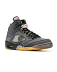 Nike Air Jordan 5 Retro Off-White Grigio Nero Giallo Uomo