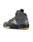 Nike Air Jordan 5 Retro Off-White Grigio Nero Giallo Uomo