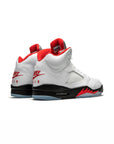 Nike Air Jordan 5 Retro Fire Red Bianco Nero Rosso Uomo