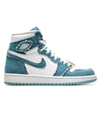 Nike Air Jordan 1 High in Denim Azzurro e Bianco