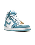 Nike Air Jordan 1 High in Denim Azzurro e Bianco