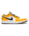 Nike Air Jordan 1 Low Arancione Laser Bianco Nero Pelle Premium