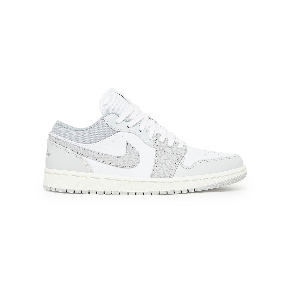 Nike Air Jordan 1 Low Grigio Fumo Stampa Elephant Bianco