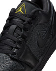 Nike Air Jordan 1 Low Nero Elephant Print Giallo Neon Uomo - 4