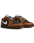 Nike Air Jordan 1 Low SE Pinstripes Nero Orewood Marrone Uomo - 2