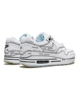 Nike Air Max 1 Sketch Schematic Bianco Uomo Sneakers Design Esclusivo