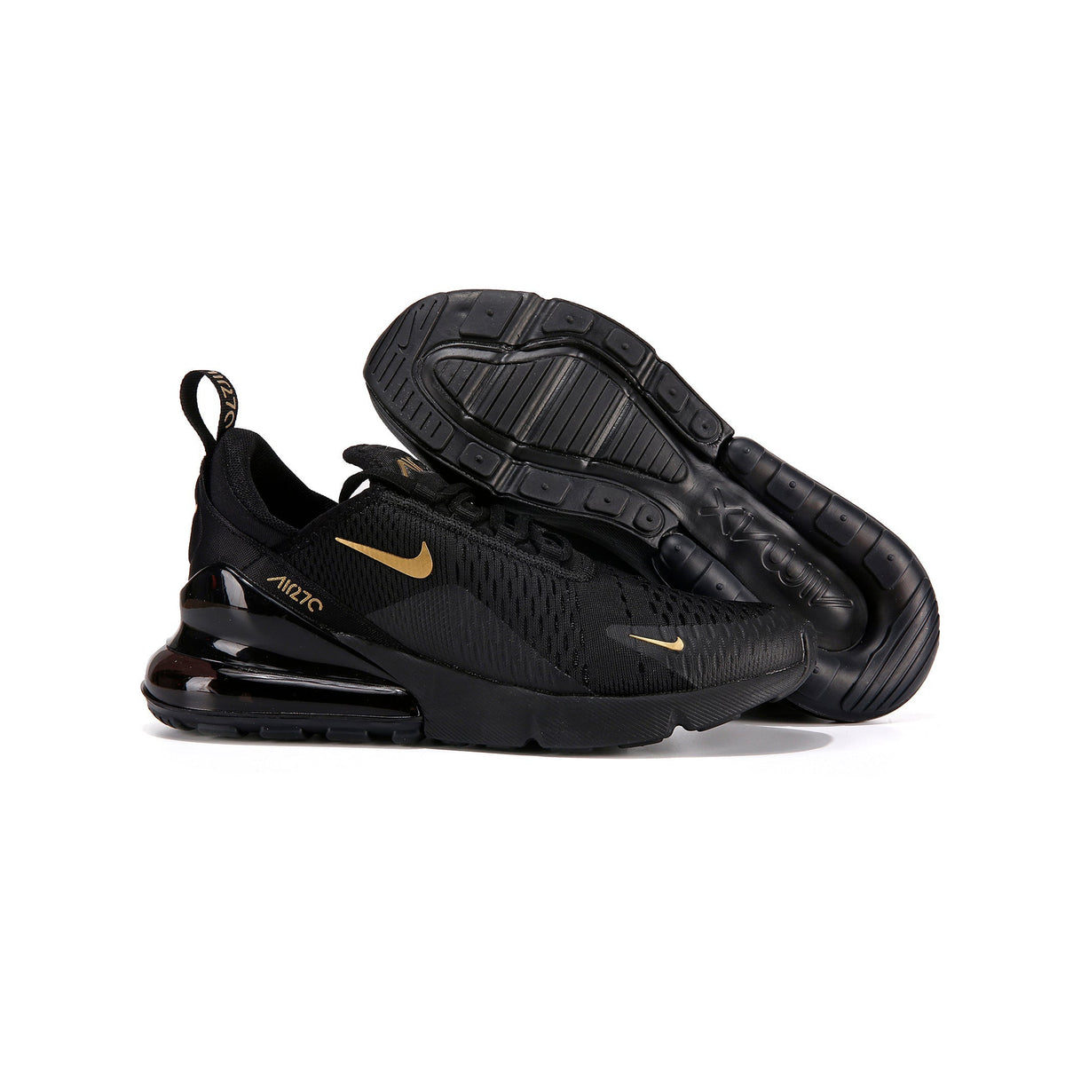 Nike Air Max 270 Nero Oro Uomo Sneakers Moderne e Eleganti