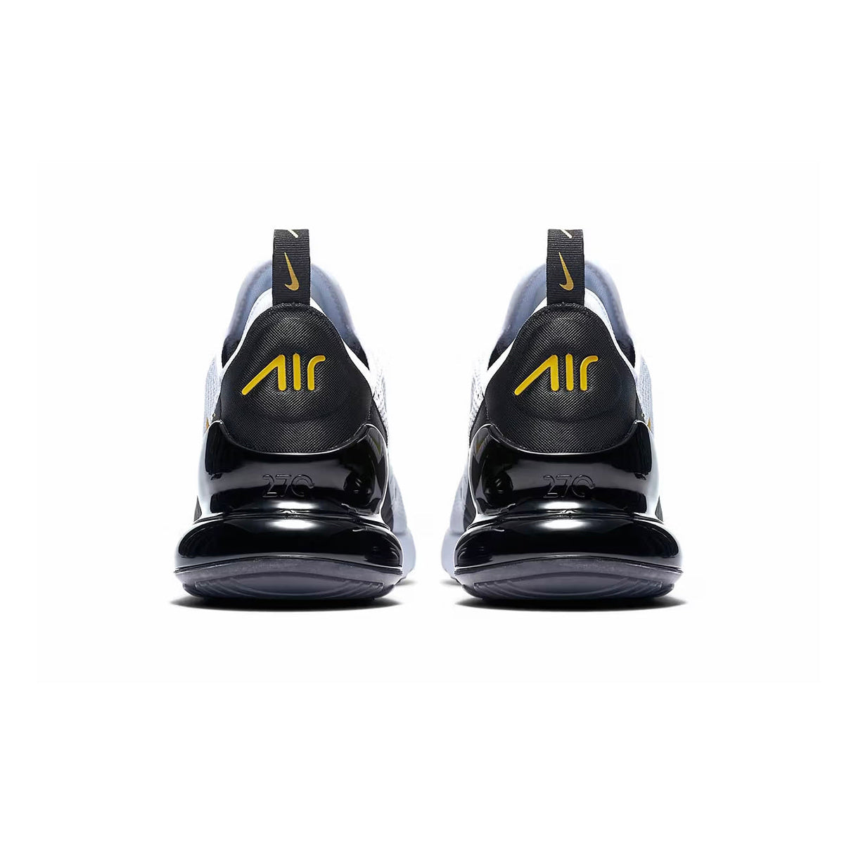 Nike Air Max 270 Bianco Nero Oro Metallico Uomo Sneakers Eleganti