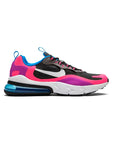 Nike Air Max 270 React Nera con Dettagli Rosa Hyper e Viola Vivid