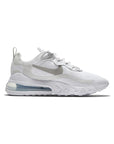 Nike Air Max 270 React Bianca con Dettagli Grigio Fumo Chiaro