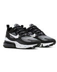 Nike Air Max 270 React Nera con Dettagli Bianchi e Grigi
