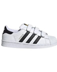 Adidas Superstar Bambini Bianche con Strisce Nere Sneakers Casual