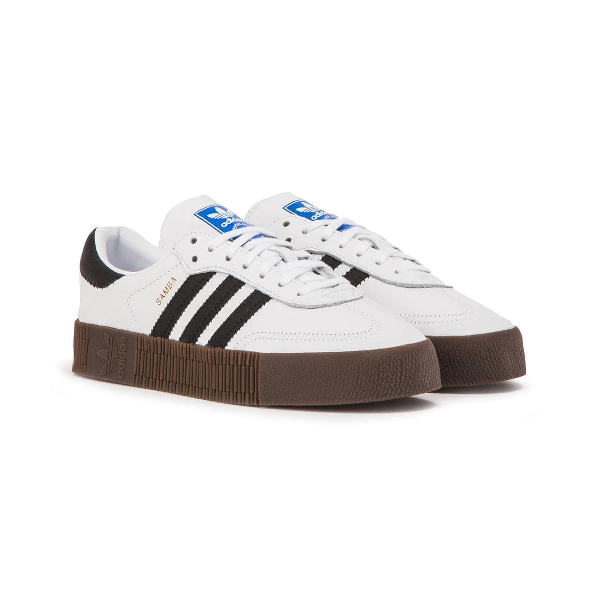 Adidas Samba rose White sneakers basse uomo e donna in bianco - vista frontale