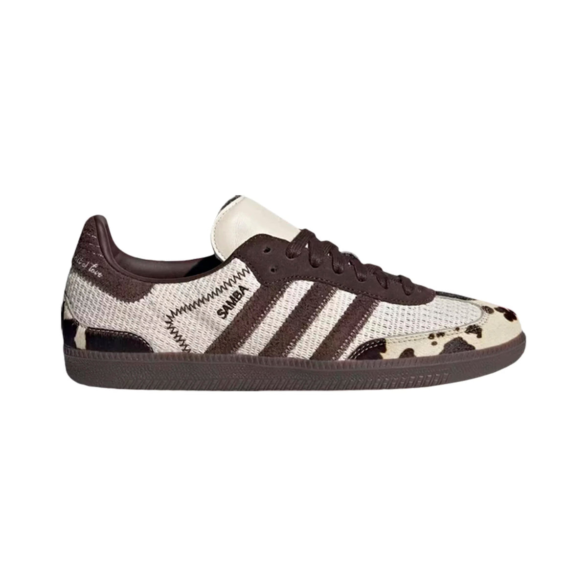 Adidas Samba OG notitle Cow Print sneakers basse uomo e donna in bianco nero - vista laterale
