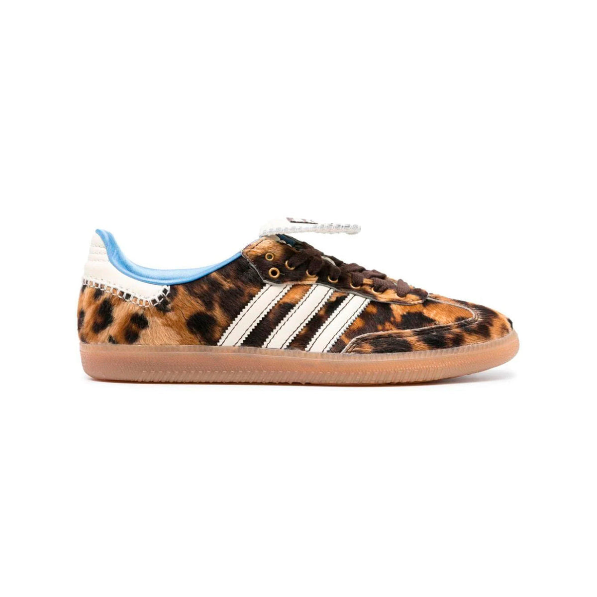 Adidas Samba Pony Leo x Wales Bonner sneakers basse uomo e donna in marrone - vista laterale