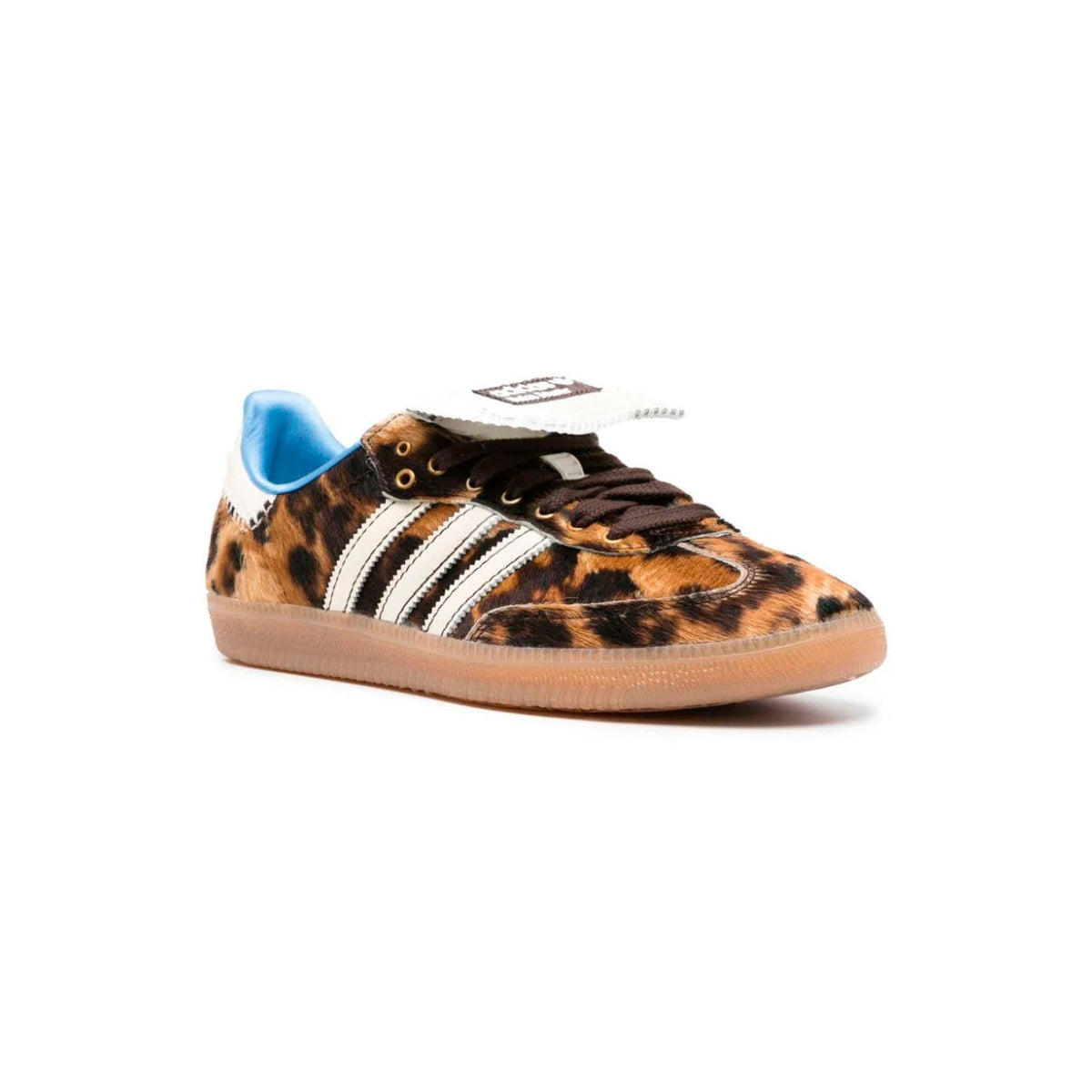 Adidas Samba Pony Leo x Wales Bonner sneakers basse uomo e donna in marrone - vista frontale