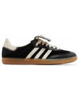 Adidas Samba Core Black x Wales Bonner sneakers basse uomo e donna in nero - vista laterale