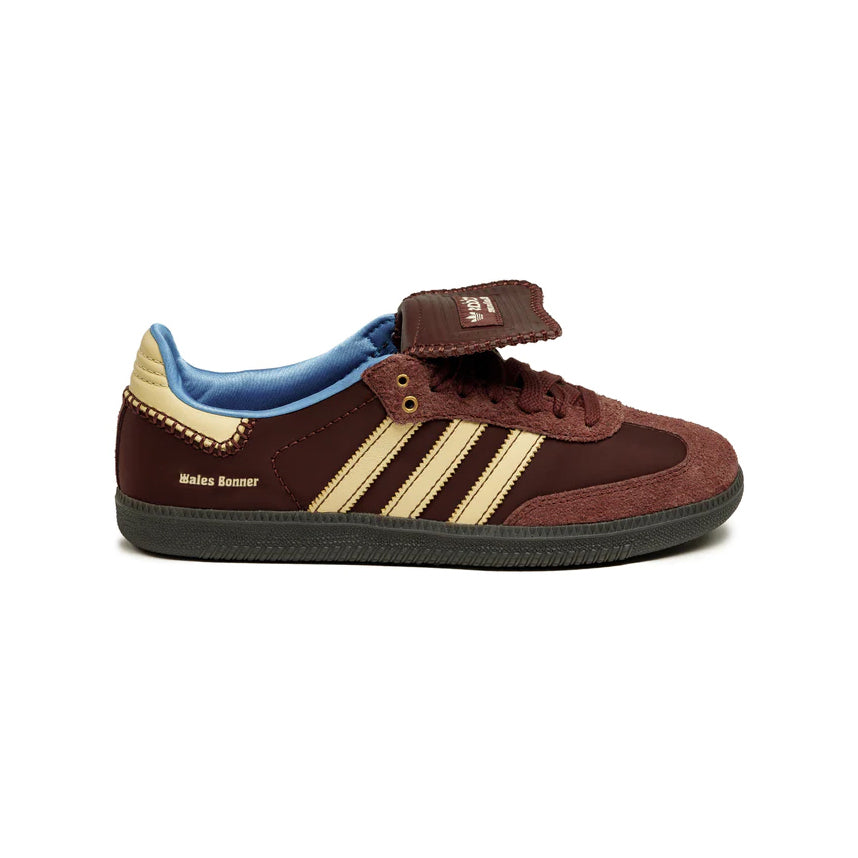 Adidas Samba Fox Brown x Wales Bonner sneakers basse uomo e donna in marrone - vista laterale
