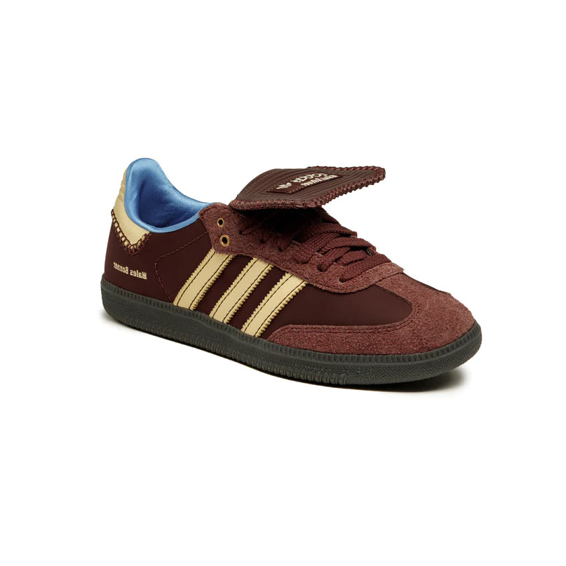 Adidas Samba Fox Brown x Wales Bonner sneakers basse uomo e donna in marrone - vista frontale