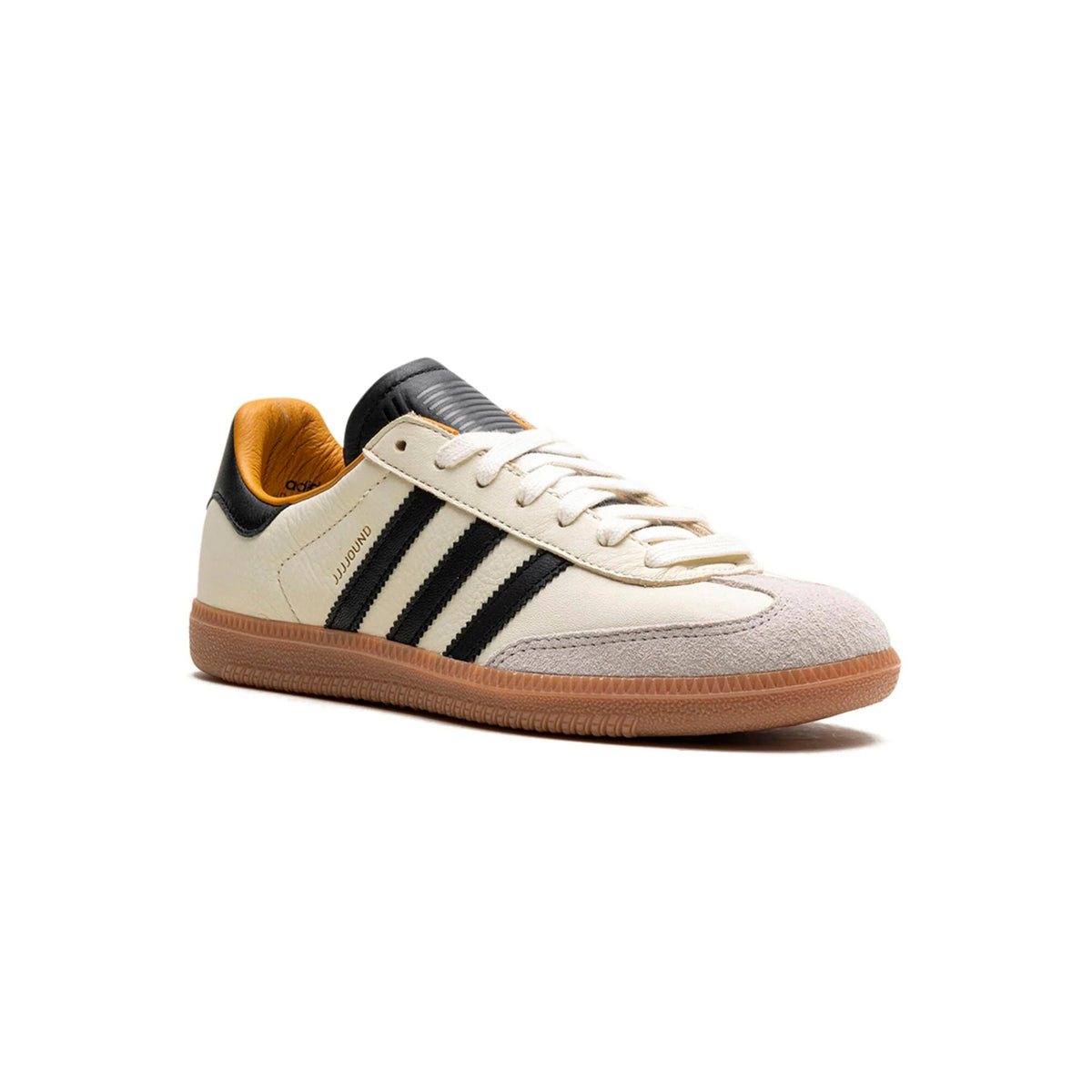 Adidas Samba Core White Core Black JJJJound sneakers basse uomo e donna in bianco nero - vista frontale