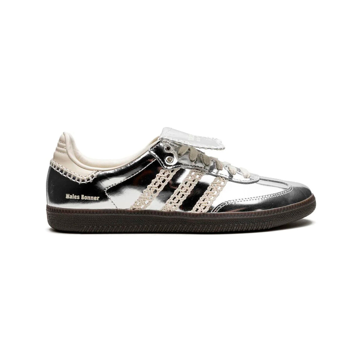 Adidas Samba Silver x Wales Bonner sneakers basse uomo e donna in argento - vista laterale