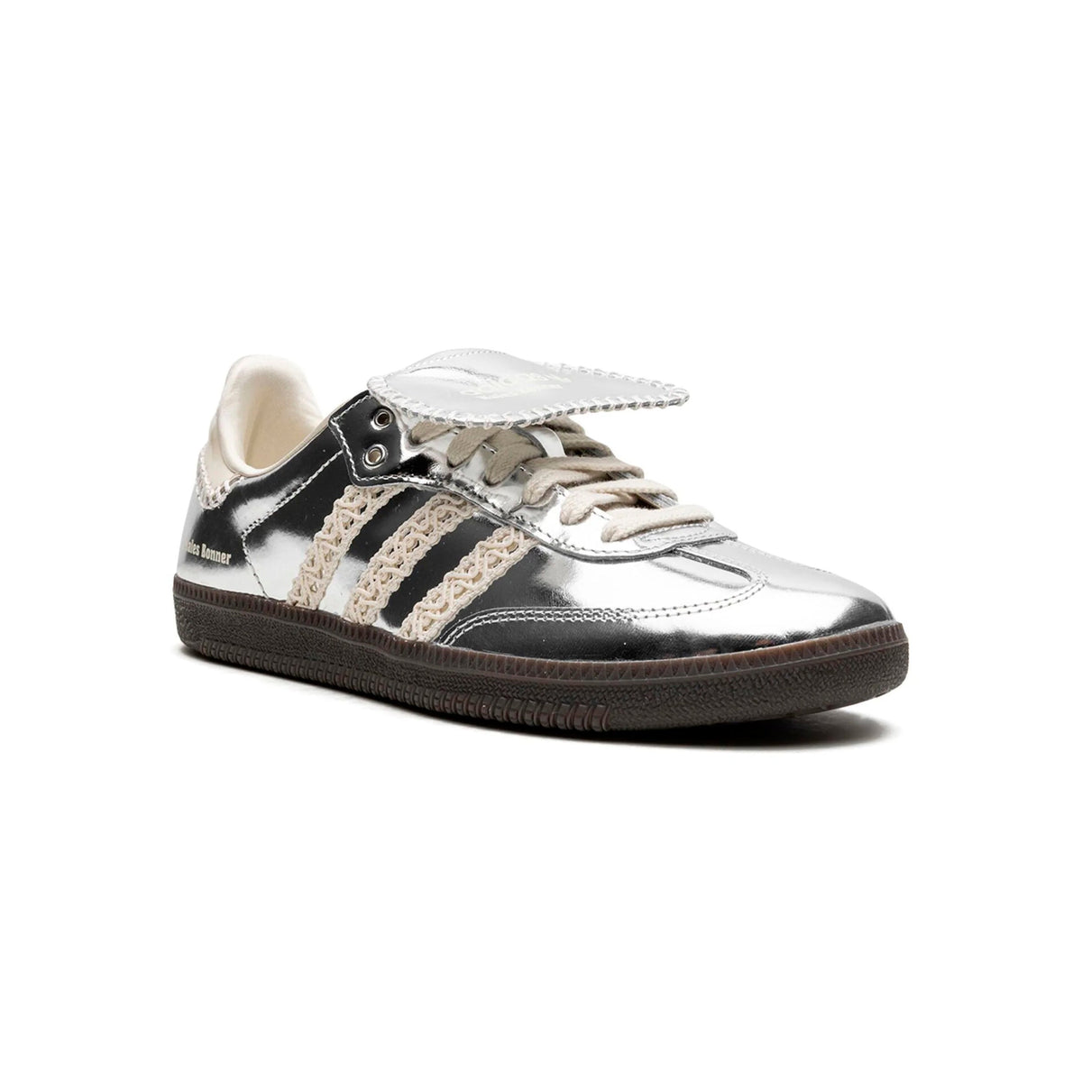 Adidas Samba Silver x Wales Bonner sneakers basse uomo e donna in argento - vista frontale