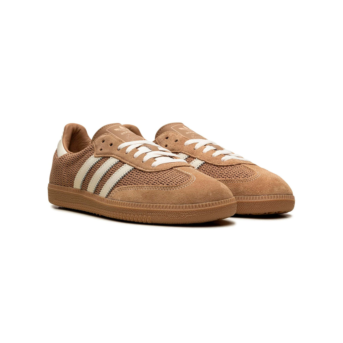 Adidas Samba Cardboard sneakers basse uomo e donna in crema marrone - vista frontale