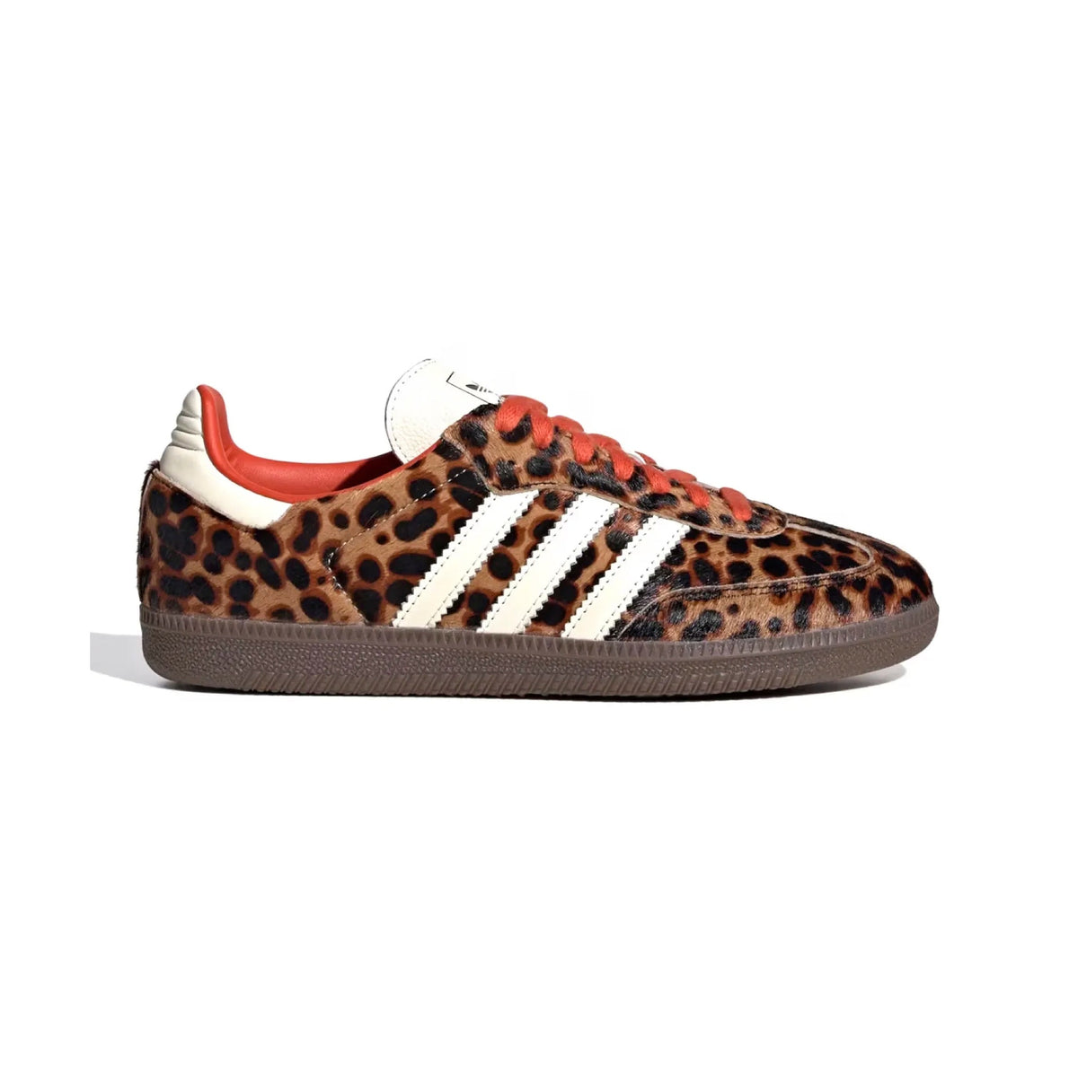 Adidas Samba Leopard Pack Core Black Preloved Red Cream White sneakers basse uomo e donna in bianco crema - vista laterale