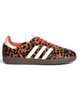 Adidas Samba Leopard Pack Core Black Preloved Red Cream White sneakers basse uomo e donna in bianco crema - vista laterale