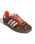 Adidas Samba Leopard Pack Core Black Preloved Red Cream White sneakers basse uomo e donna in bianco crema - vista frontale