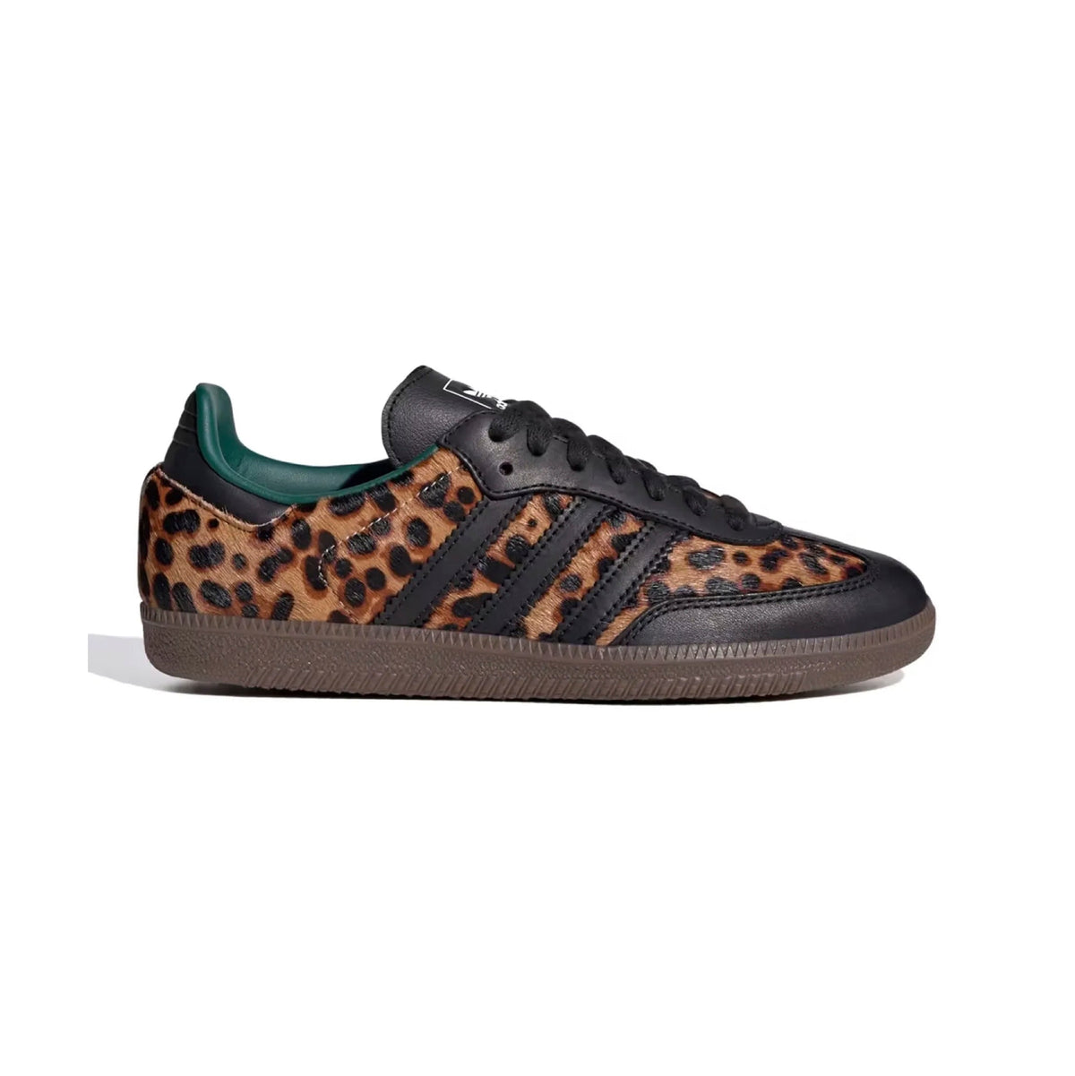 Adidas Samba Leopard Pack Core Black Collegiate Green sneakers basse uomo e donna in nero verde - vista laterale