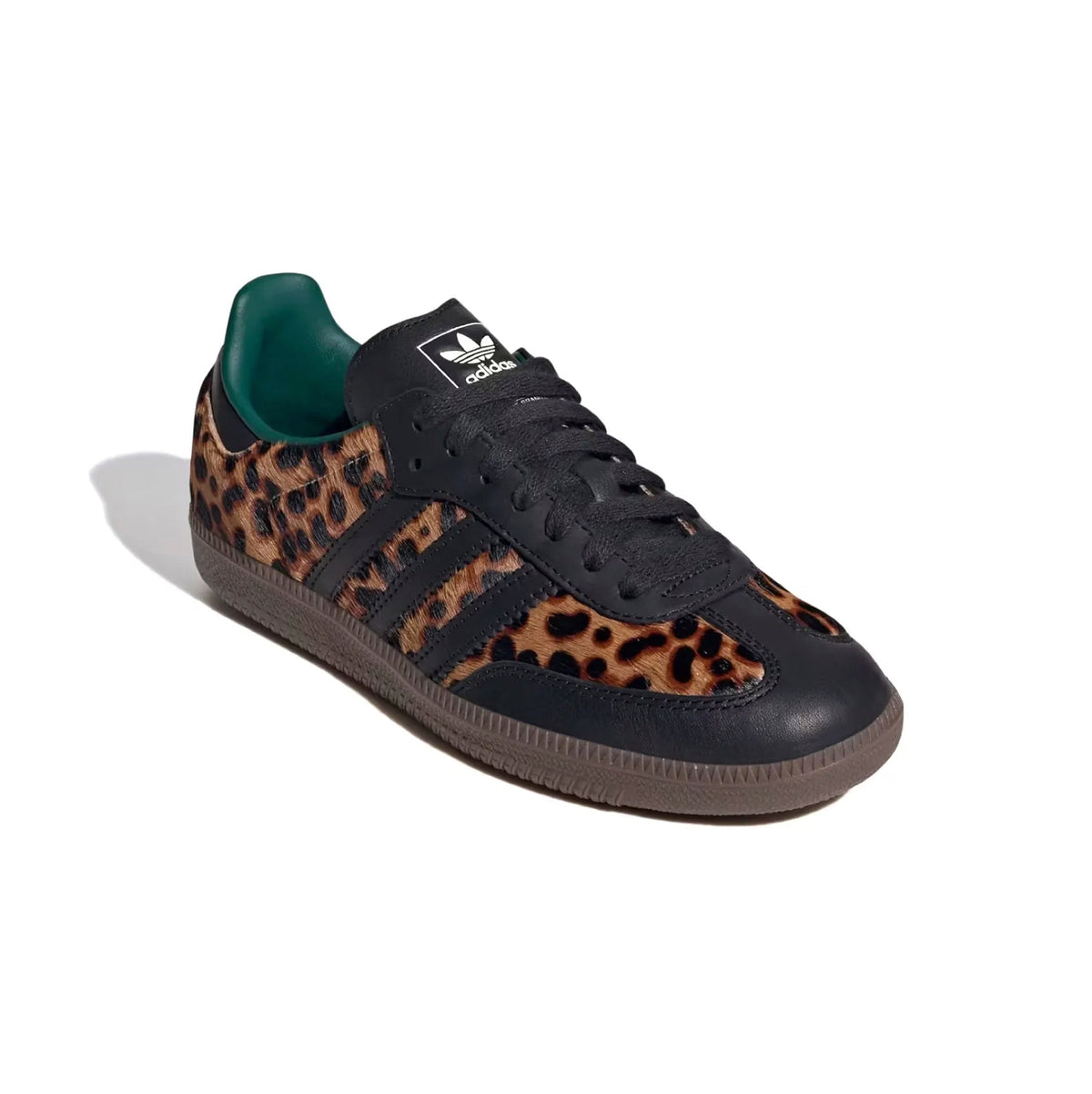 Adidas Samba Leopard Pack Core Black Collegiate Green sneakers basse uomo e donna in nero verde - vista frontale
