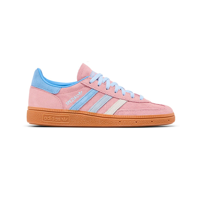 Adidas Spezial Semi Pink Spark Blue sneakers basse uomo e donna in blu rosa - vista laterale