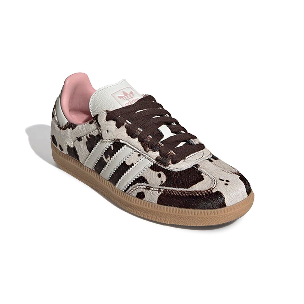 Adidas Samba Cow Print sneakers basse uomo e donna in bianco nero - vista frontale
