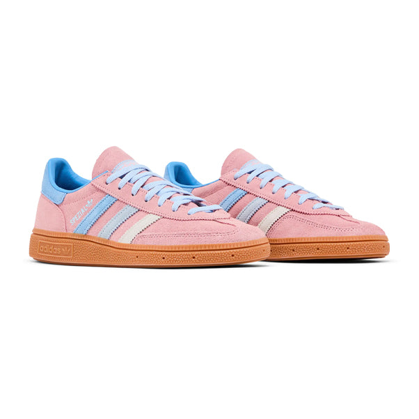 Adidas Spezial Semi Pink Spark Blue sneakers basse uomo e donna in blu rosa - vista frontale
