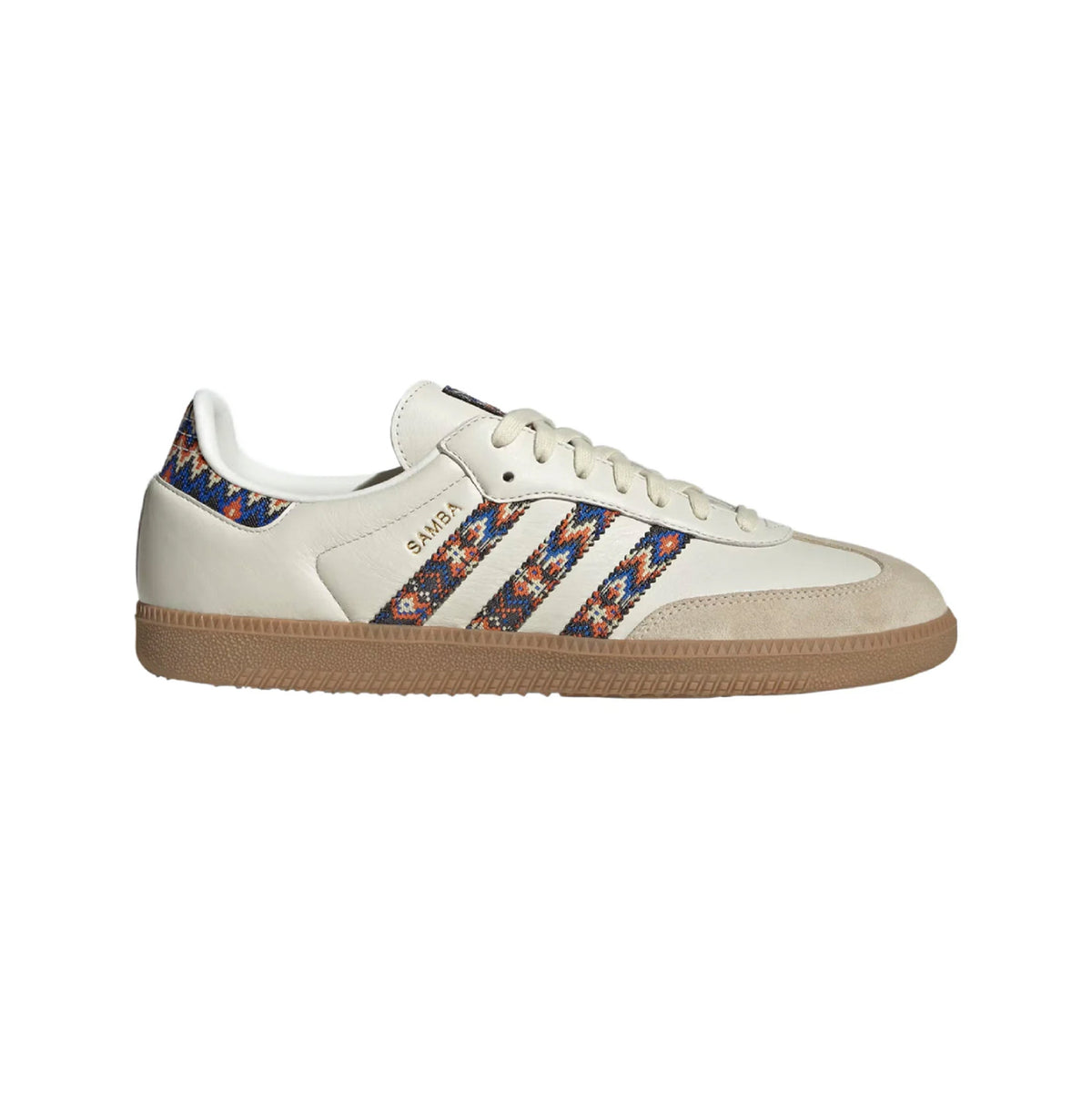 Adidas Samba Tapestry Cream sneakers basse uomo e donna in crema - vista laterale
