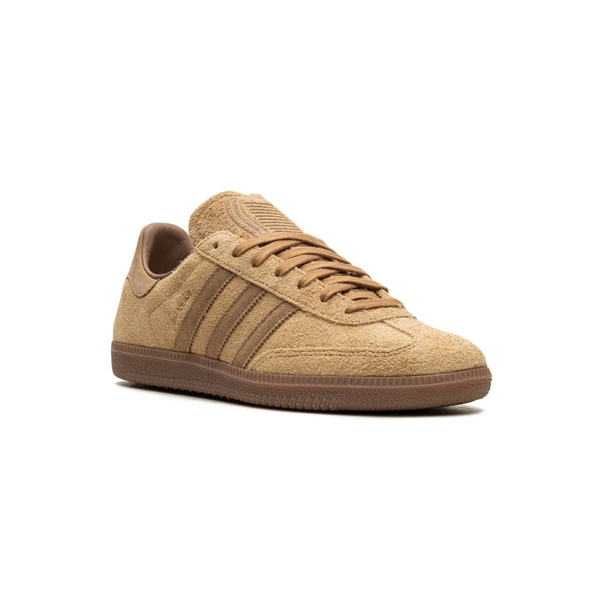 Adidas Samba x JJJJound Mesa sneakers basse uomo e donna in oro marrone - vista frontale
