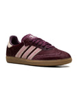 Adidas Samba Maroon Sand Strata Pony sneakers basse uomo e donna in beige bordeaux - vista frontale