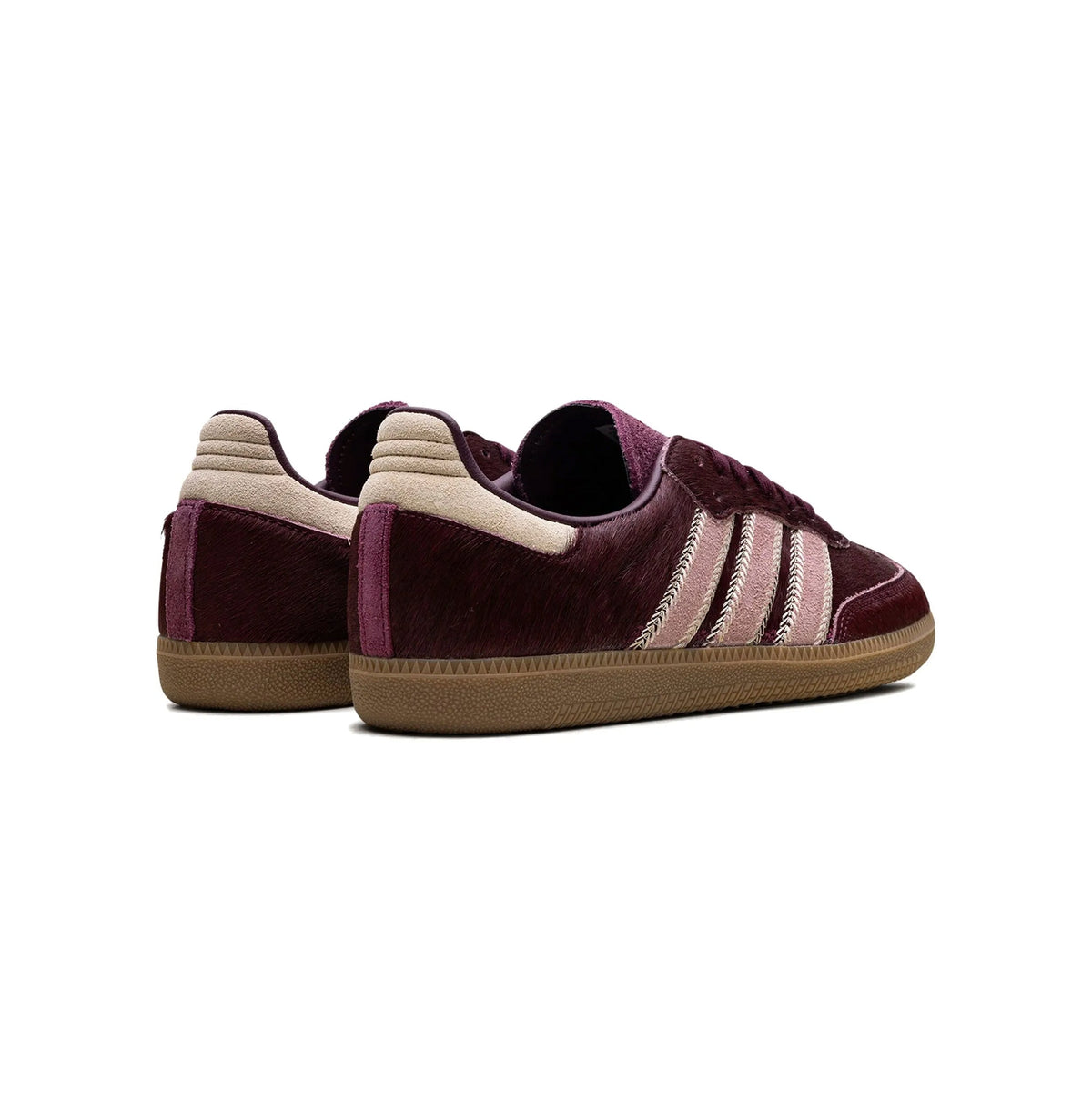 Adidas Samba Maroon Sand Strata Pony sneakers basse uomo e donna in beige bordeaux - dettaglio suola
