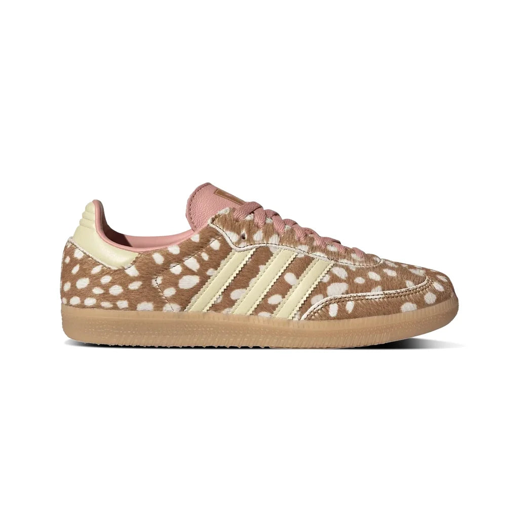 Adidas Samba Bambi Brown Desert sneakers basse donna in marrone beige - vista laterale