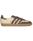 Adidas Samba Basketweave Cream White Earth Strata sneakers basse donna in bianco crema - vista laterale