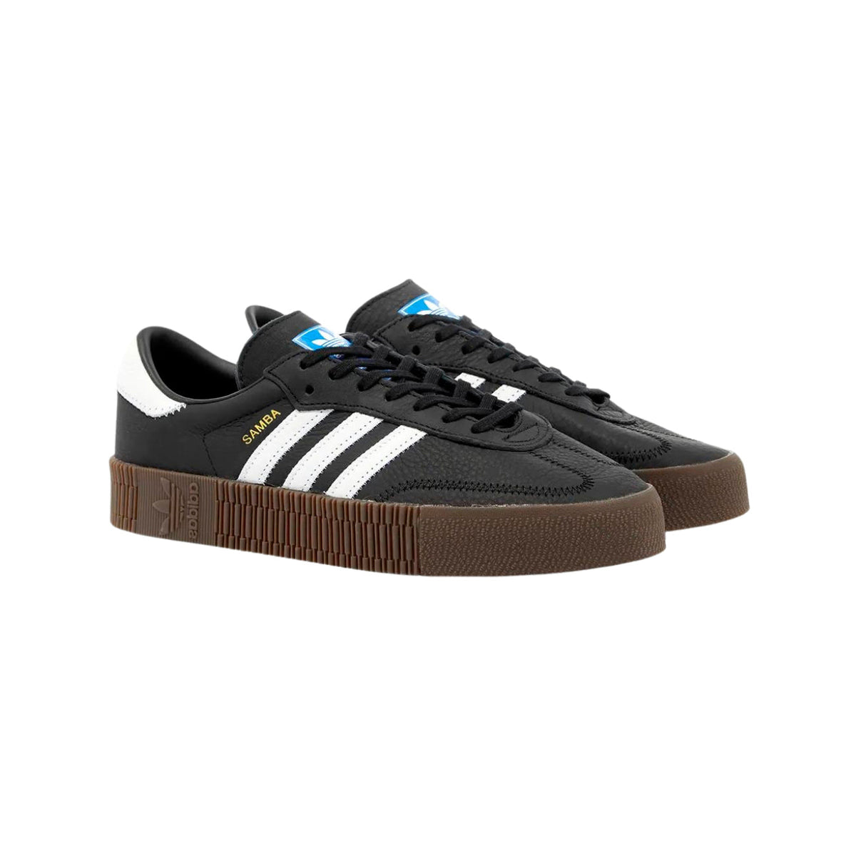 Adidas Samba rose Black sneakers basse uomo e donna in nero - vista frontale