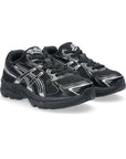 Asics GEL-1130 Black Pure Silver sneakers uomo e donna in nero argento - vista frontale
